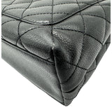 シャネル CHANEL マトラッセ トップハンドル ハンドバッグ A12397 6番台 ブラック シルバー金具 キャビアスキン レディース ハンドバッグ