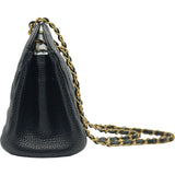 シャネル CHANEL マトラッセ スモールボーリングバッグ AS6135 ブラック ゴールド金具 キャビアスキン レディース ショルダーバッグ