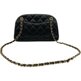 シャネル CHANEL マトラッセ スモールボーリングバッグ AS6135 ブラック ゴールド金具 キャビアスキン レディース ショルダーバッグ