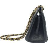 シャネル CHANEL マトラッセ スモールボーリングバッグ AS6135 ブラック ゴールド金具 キャビアスキン レディース ショルダーバッグ