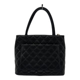 シャネル CHANEL 復刻トート A01804 5番台 ブラック シルバー金具 キャビアスキン レディース トートバッグ