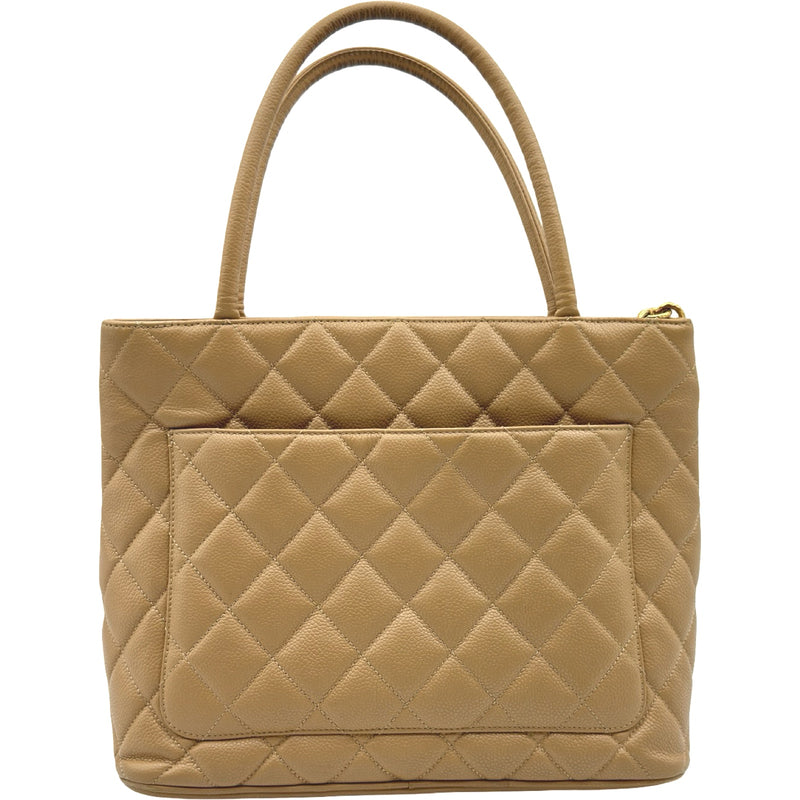 シャネル CHANEL 復刻トート A01804 8番台 ベージュ ゴールド金具