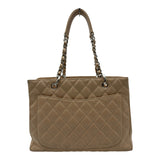 シャネル CHANEL GSTチェーントートバッグ A50995 12番台 ベージュ シルバー金具 キャビアスキン レディース トートバッグ