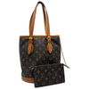 ルイ・ヴィトン LOUIS VUITTON バケットPM M42238 ブラウン モノグラム/レザー レディース トートバッグ