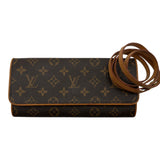 ルイ・ヴィトン LOUIS VUITTON ポシェット・ツインGM M51852 ブラウン モノグラム/レザー レディース ショルダーバッグ