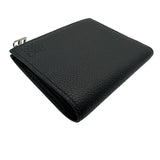 ロエベ LOEWE スリム コンパクト ウォレット C660W73X02 ブラック シルバー金具 ソフトグレインカーフ メンズ 二つ折り財布