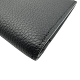 ロエベ LOEWE スリム コンパクト ウォレット C660W73X02 ブラック シルバー金具 ソフトグレインカーフ メンズ 二つ折り財布