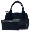 バレンシアガ BALENCIAGA ネイビーカバスS 339933 ブラック キャンバス レディース トートバッグ