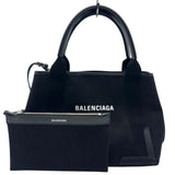 バレンシアガ BALENCIAGA ネイビーカバスS 339933 ブラック キャンバス レディース トートバッグ