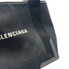 バレンシアガ BALENCIAGA ネイビーカバスS 339933 ブラック キャンバス レディース トートバッグ