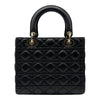 クリスチャン・ディオール Christian Dior レディディオール ミディアム M05650N6E ブラック カナージュラムスキン レディース ショルダーバッグ