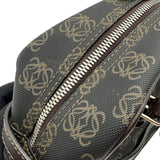 ロエベ LOEWE アナグラム ハンドバッグ OB1724 ブラウン シルバー金具 PVC レディース
