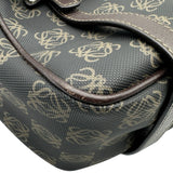 ロエベ LOEWE アナグラム ハンドバッグ OB1724 ブラウン シルバー金具 PVC レディース