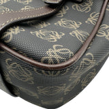 ロエベ LOEWE アナグラム ハンドバッグ OB1724 ブラウン シルバー金具 PVC レディース