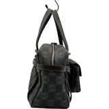 ロエベ LOEWE アナグラム ハンドバッグ OB1724 ブラウン シルバー金具 PVC レディース