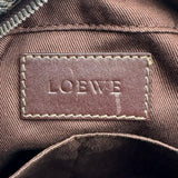 ロエベ LOEWE アナグラム ハンドバッグ OB1724 ブラウン シルバー金具 PVC レディース
