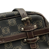 ロエベ LOEWE アナグラム ハンドバッグ OB1724 ブラウン シルバー金具 PVC レディース