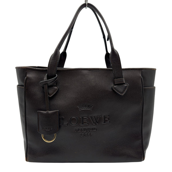 LOEWE ヘリテージ トートバッグ ブラウン レザー ロエベ LOEWE ヘリテージ トートバッグ ブラウン レザー レディース