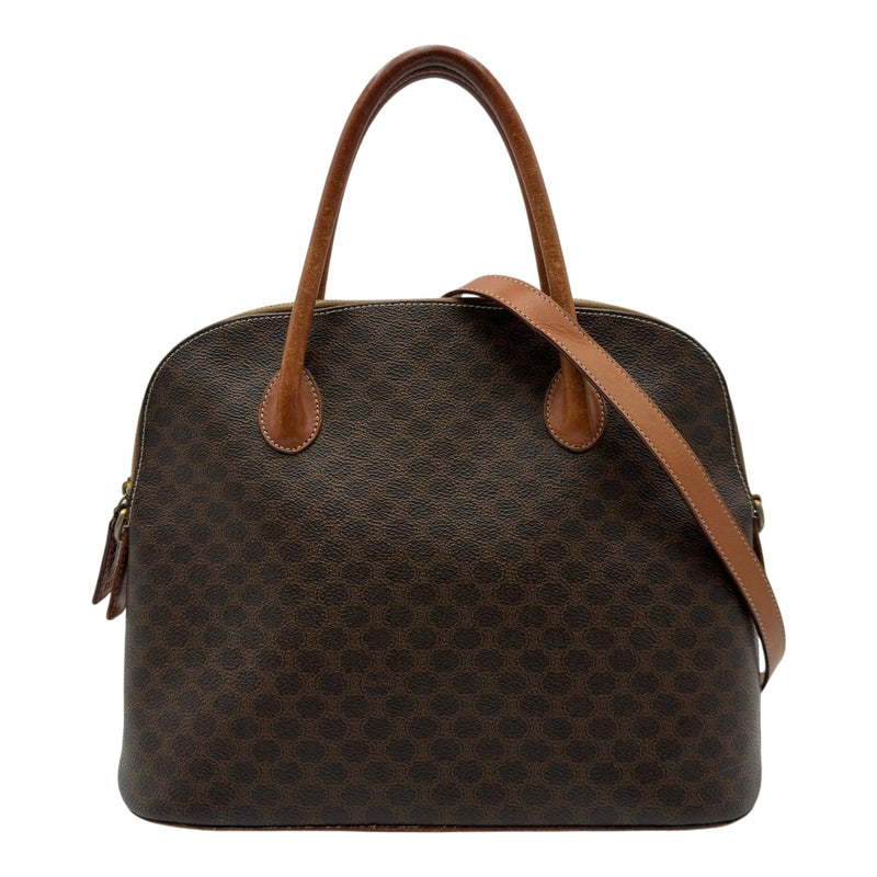 CELINE マカダム ハンドバッグ セリーヌ CELINE マカダム ハンドバッグ ブラウン PVC/レザー