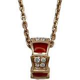 ブルガリ BVLGARI セルペンティヴァイパーネックレス ピンクゴールド Au750 ガーネット ダイヤモンド ジュエリー