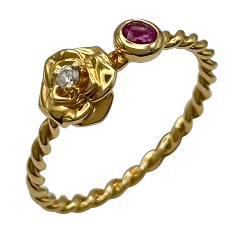 ピアジェ PIAGET ローズツイストリング ピンクゴールド Au750 ピンク