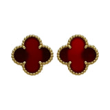 ヴァンクリーフ＆アーペル Van Cleef & Arpels ヴィンテージアルハンブラピアス ゴールド Au750 カーネリアン ジュエリー