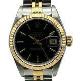 ロレックス ROLEX デイトジャスト 79173 ブラック ステンレススチール/ゴールド 自動巻き レディース 腕時計