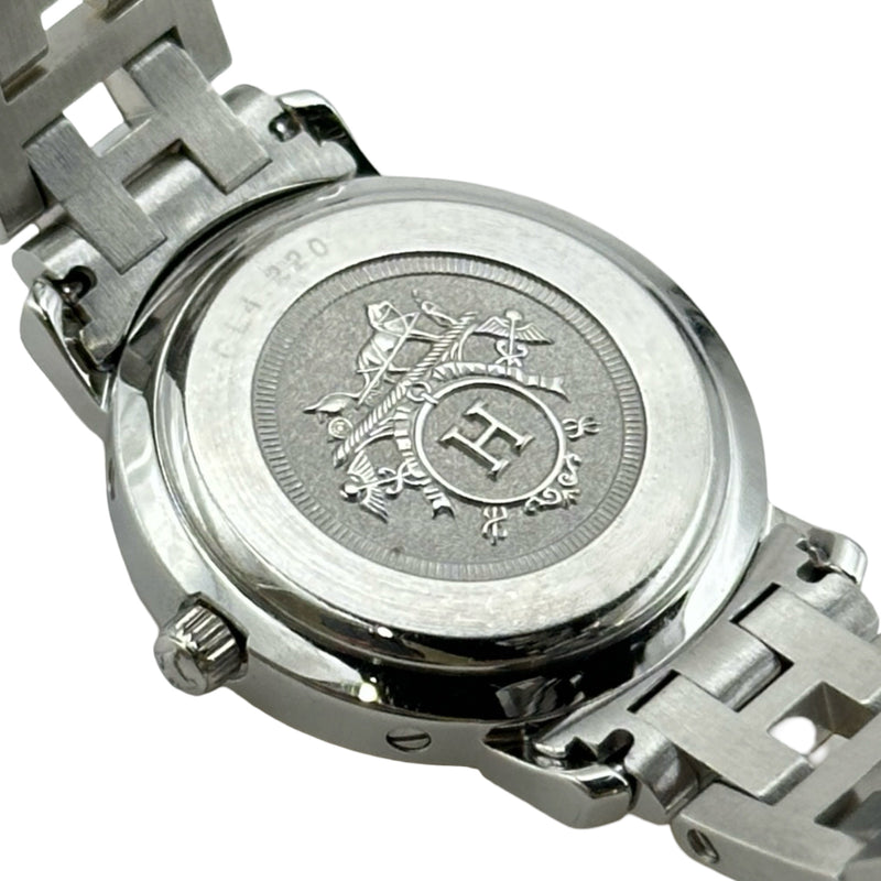 エルメス HERMES クリッパー CL4.220 ホワイト ゴールドメッキ