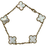 ヴァンクリーフ＆アーペル Van Cleef & Arpels ヴィンテージアルハンブラブレス5P ゴールド Au750 マザーオブパール ジュエリー