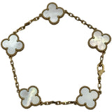 ヴァンクリーフ＆アーペル Van Cleef & Arpels ヴィンテージアルハンブラブレス5P ゴールド Au750 マザーオブパール ジュエリー