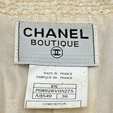 シャネル CHANEL ツイード半袖ジャケットセットアップ P08928 アイボリー ツイード レディース セットアップ