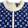 ルイ・ヴィトン LOUIS VUITTON モノグラムタウアリング ノースリーブワンピース FNDR62 ブルー ベロア レディース ワンピース