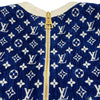 ルイ・ヴィトン LOUIS VUITTON モノグラムタウアリング ノースリーブワンピース FNDR62 ブルー ベロア レディース ワンピース
