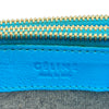 セリーヌ CELINE トリオラージ ブルー ゴールド金具 レザー レディース ショルダーバッグ