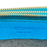 セリーヌ CELINE トリオラージ ブルー ゴールド金具 レザー レディース ショルダーバッグ