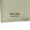 プラダ PRADA トライアングルロゴコンパクトウォレット 1MV021 ホワイト ゴールド金具 サフィアーノ レディース 二つ折り財布