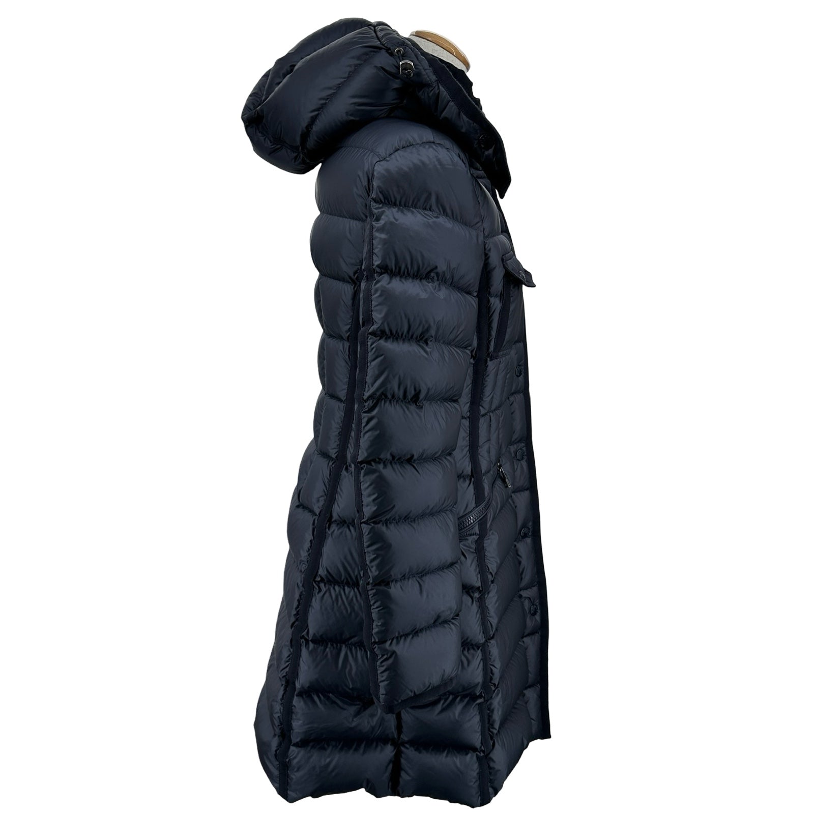 モンクレール MONCLER HERMINE ダウンコート ネイビー ナイロン