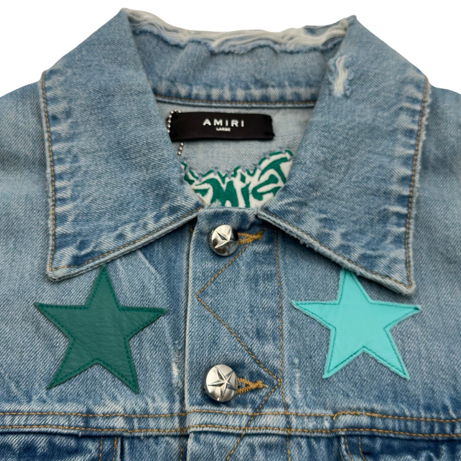 AMIRI Chemist Star デニムジャケット 013D482B226X ブルー デニム