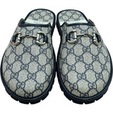 グッチ GUCCI GG総柄ホースビットサンダル 694249 ネイビー キャンバス メンズ サンダル