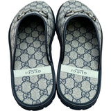 グッチ GUCCI GG総柄ホースビットサンダル 694249 ネイビー キャンバス メンズ サンダル