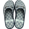 グッチ GUCCI GG総柄ホースビットサンダル 694249 ネイビー キャンバス メンズ サンダル