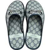 グッチ GUCCI GG総柄ホースビットサンダル 694249 ネイビー キャンバス メンズ サンダル