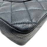 シャネル CHANEL マトラッセ25 A01112 20番台 ネイビー シルバー金具 キャビアスキン レディース ショルダーバッグ