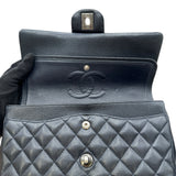 シャネル CHANEL マトラッセ25 A01112 20番台 ネイビー シルバー金具 キャビアスキン レディース ショルダーバッグ