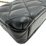 シャネル CHANEL マトラッセロゴチャームチェーンショルダー AS4986 ブラック ゴールド金具 ラムスキン レディース ショルダーバッグ