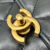 シャネル CHANEL マトラッセロゴチャームチェーンショルダー AS4986 ブラック ゴールド金具 ラムスキン レディース ショルダーバッグ