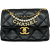 シャネル CHANEL マトラッセロゴチャームチェーンショルダー AS4986 ブラック ゴールド金具 ラムスキン レディース ショルダーバッグ