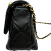 シャネル CHANEL マトラッセロゴチャームチェーンショルダー AS4986 ブラック ゴールド金具 ラムスキン レディース ショルダーバッグ