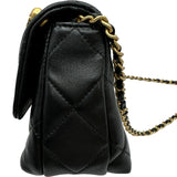 シャネル CHANEL マトラッセロゴチャームチェーンショルダー AS4986 ブラック ゴールド金具 ラムスキン レディース ショルダーバッグ