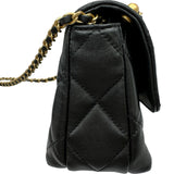 シャネル CHANEL マトラッセロゴチャームチェーンショルダー AS4986 ブラック ゴールド金具 ラムスキン レディース ショルダーバッグ